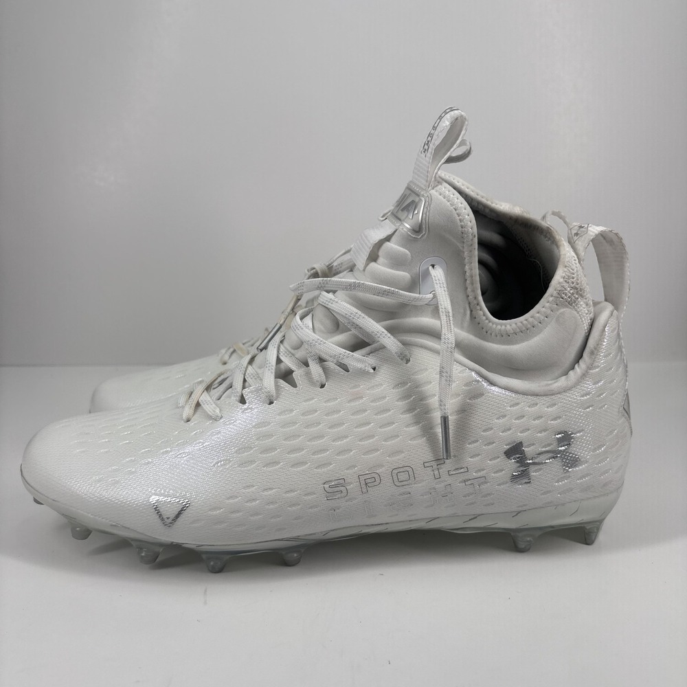 Under Armour Spotlight Lux MC 2.0 Football Cleats Men's US 13 White‎ Lightweight - Picture 9 of 16